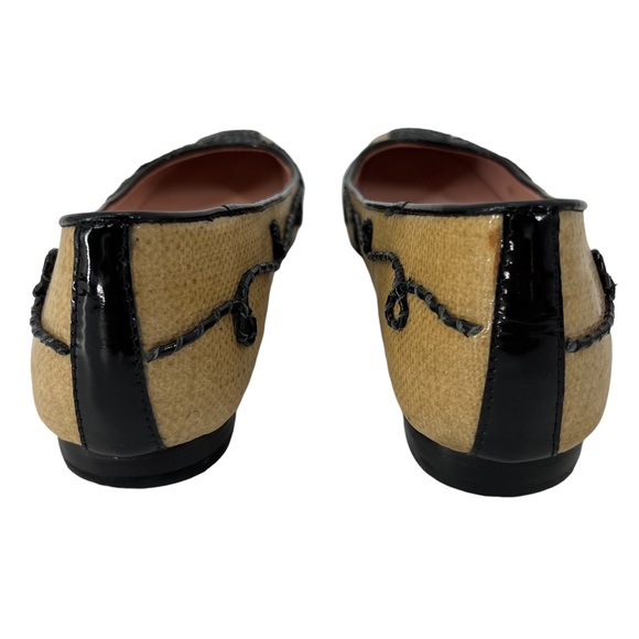 Taryn Rose Bubka Embroidered Coated Canvas Leather Flats Size 7.5 - Picture 10 of 13